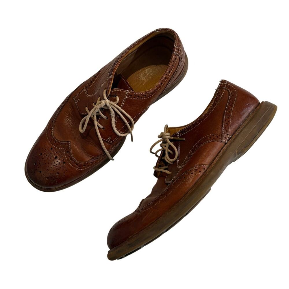 Sperry Gold Cup Brown Leather Wingtip Derby Brogue Dress Shoes Mens 9.5 M